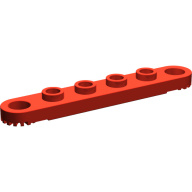 Lego deska (destička) 1x6 s ozubenými konci, červená (426221, 4106894, 4109659, 4189283)